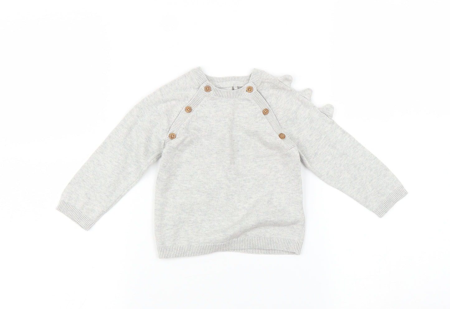 TU Baby Grey   Pullover Jumper Size 9-12 Months  - Dinosaur
