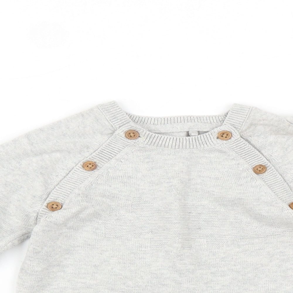 TU Baby Grey   Pullover Jumper Size 9-12 Months  - Dinosaur