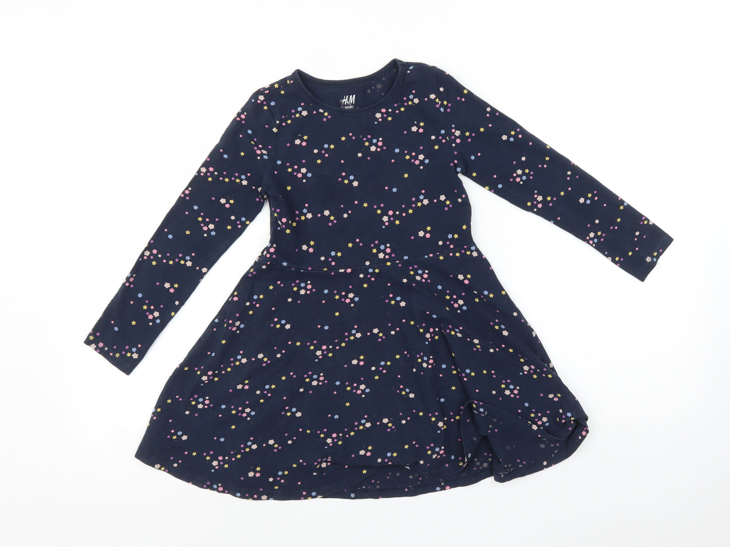 H&M Girls Multicoloured   Fit & Flare  Size 5-6 Years  - Star print