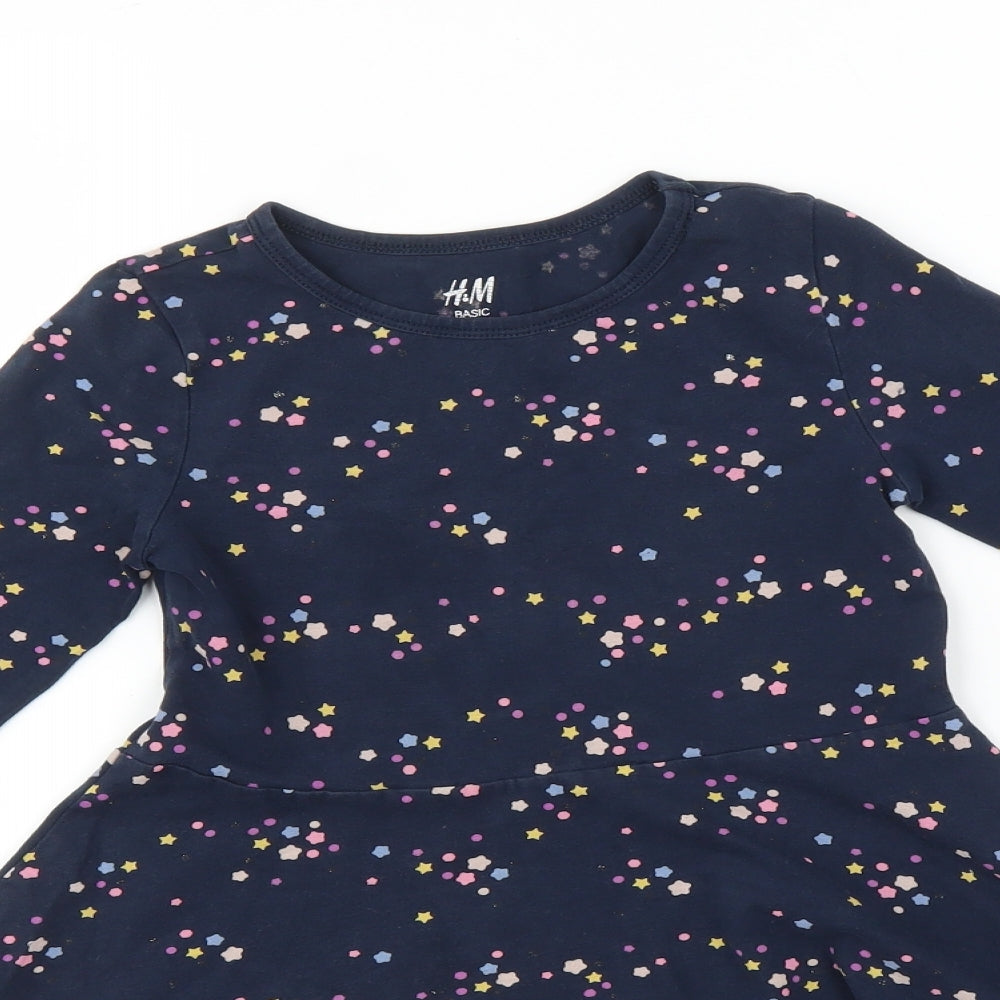 H&M Girls Multicoloured   Fit & Flare  Size 5-6 Years  - Star print