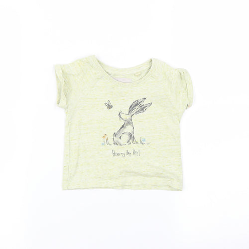 NEXT Baby Green   Basic T-Shirt Size 6-9 Months  - rabbit