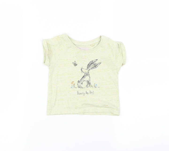 NEXT Baby Green   Basic T-Shirt Size 6-9 Months  - rabbit