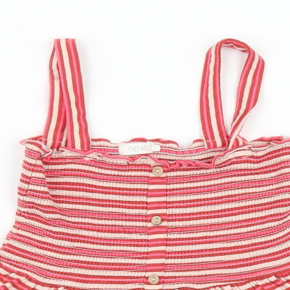 NEXT Girls Multicoloured Striped  Fit & Flare  Size 6 Years