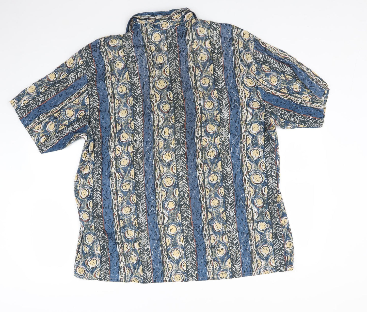 BHS Mens Multicoloured Geometric   Button-Up Size L