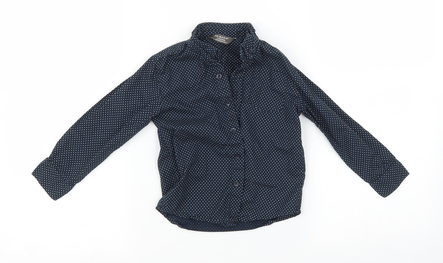Primark Boys Blue Polka Dot   Button-Up Size 2-3 Years