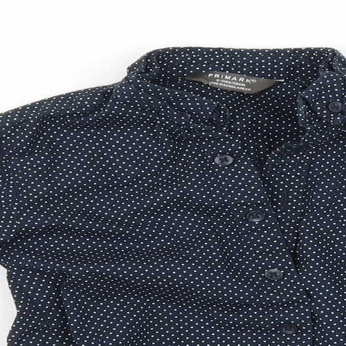 Primark Boys Blue Polka Dot   Button-Up Size 2-3 Years