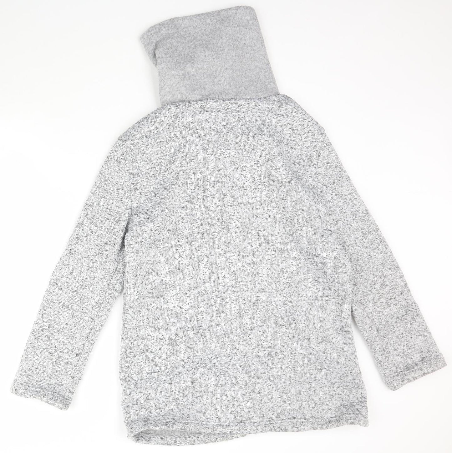 Preworn Womens Grey   Full Zip Jumper Size L  - Asymmetric Zip