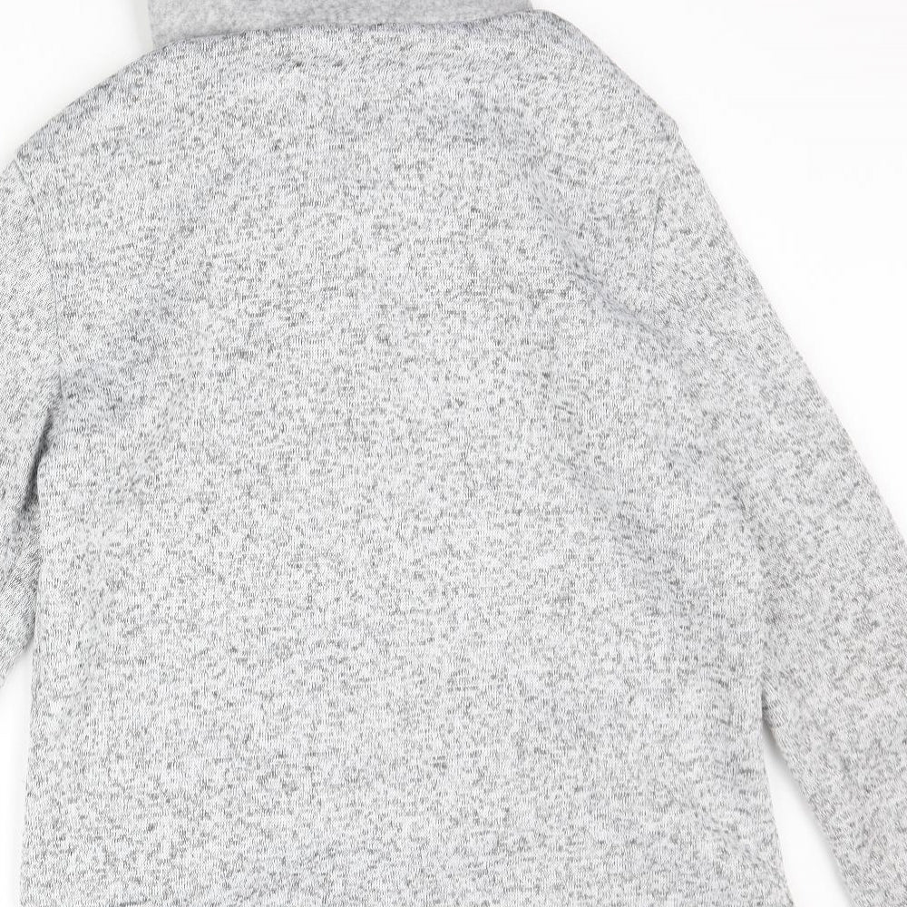 Preworn Womens Grey   Full Zip Jumper Size L  - Asymmetric Zip
