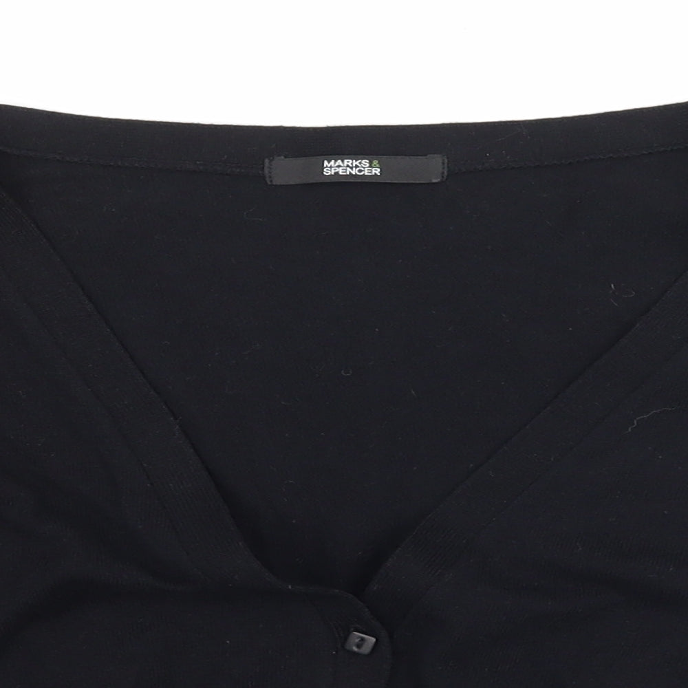 Marks and Spencer Womens Black   Cardigan Jumper Size S