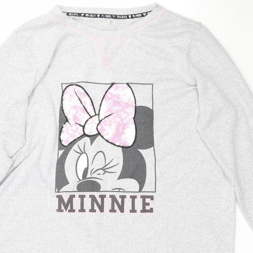 George Womens Grey Solid  Top Pyjama Top Size 16  - Disney Minnie Mouse