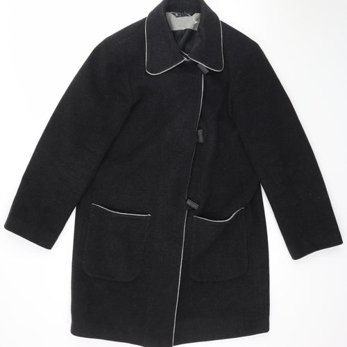 BHS Womens Black   Overcoat Coat Size 10