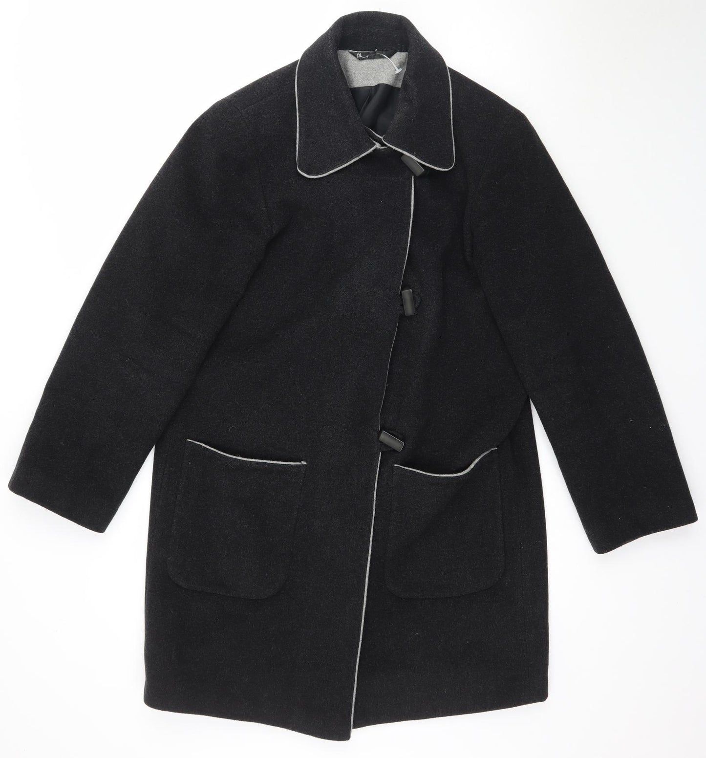 BHS Womens Black   Overcoat Coat Size 10