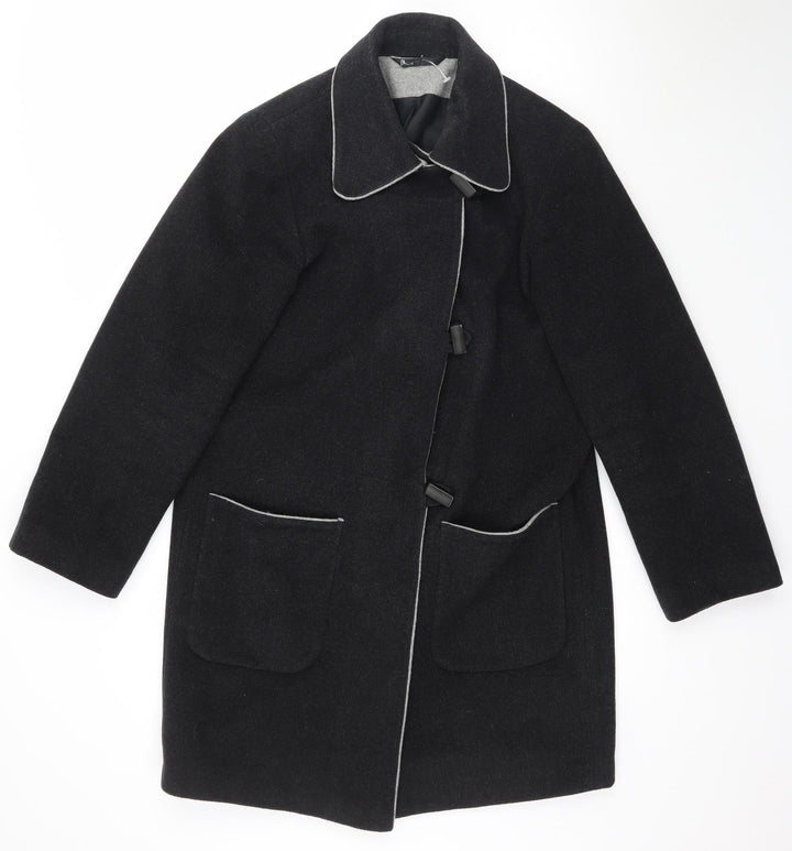 BHS Womens Black   Overcoat Coat Size 10