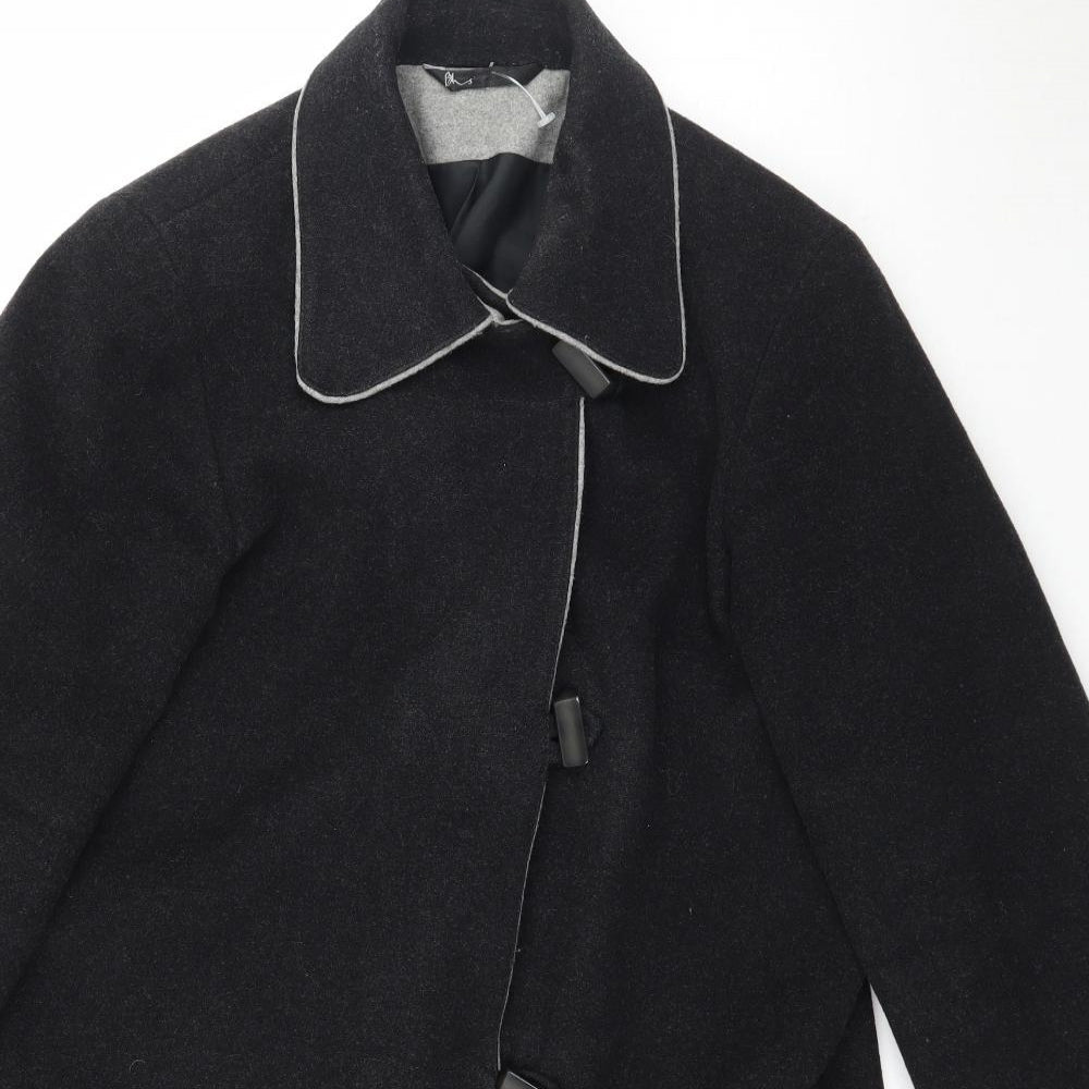 BHS Womens Black   Overcoat Coat Size 10