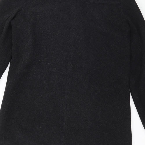 BHS Womens Black   Overcoat Coat Size 10