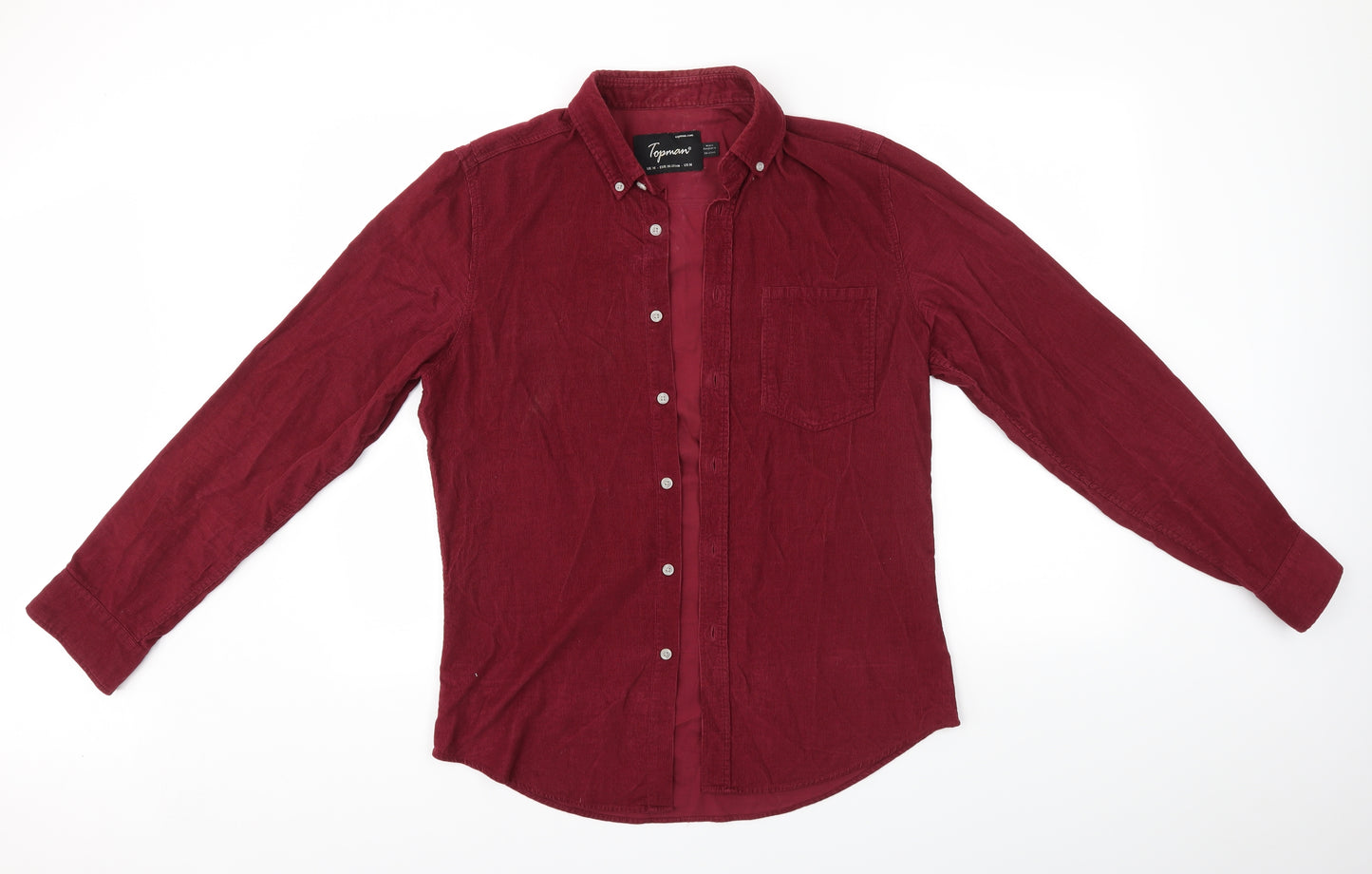 Topman Mens Red    Button-Up Size M