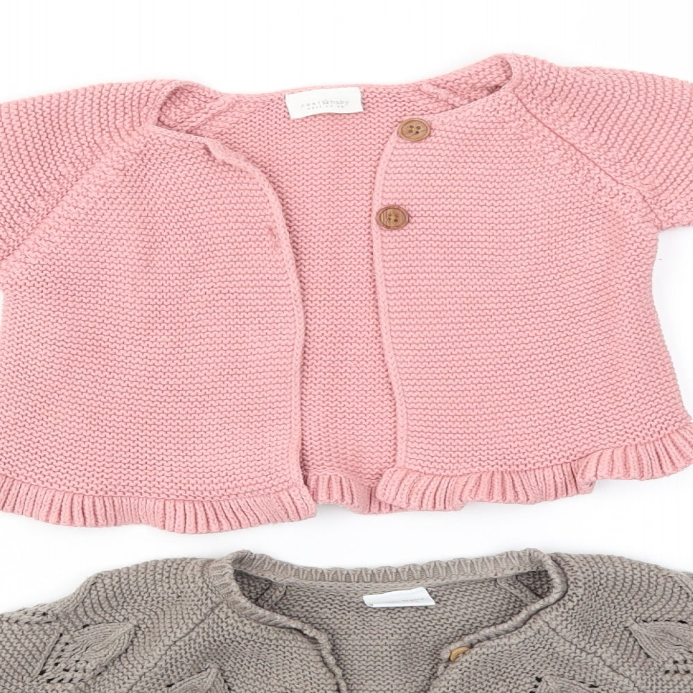 NEXT Girls Multicoloured  Knit Cardigan Jumper Size 12-18 Months