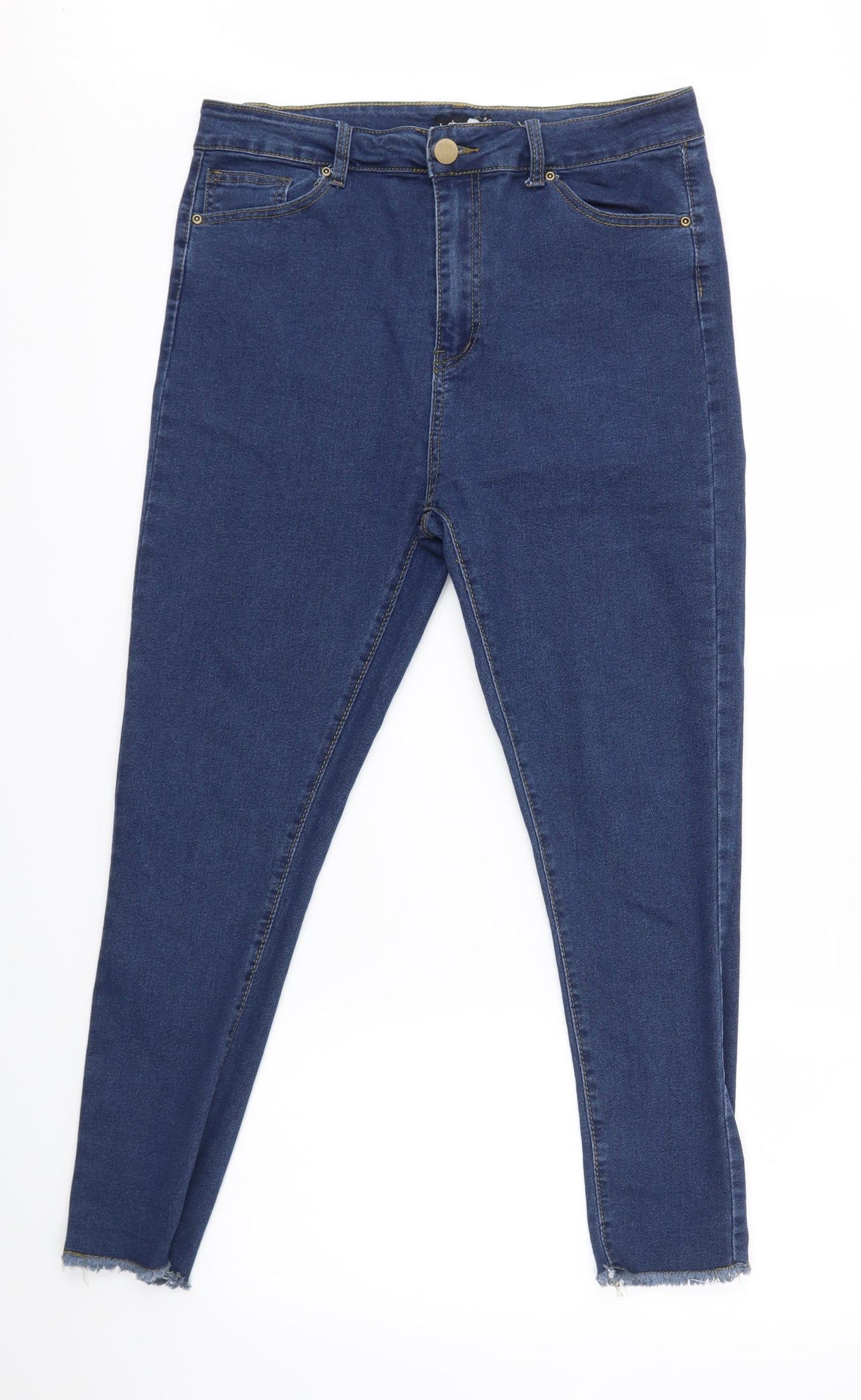 Boohoo Womens Blue   Skinny Jeans Size 14 L26 in