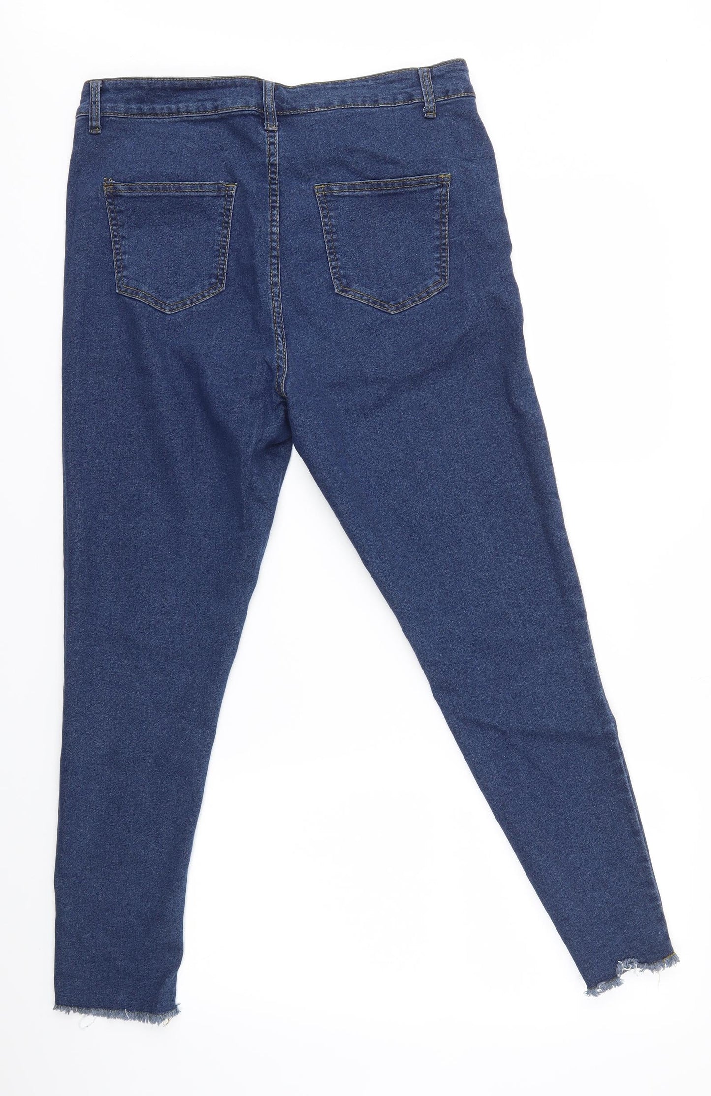 Boohoo Womens Blue   Skinny Jeans Size 14 L26 in