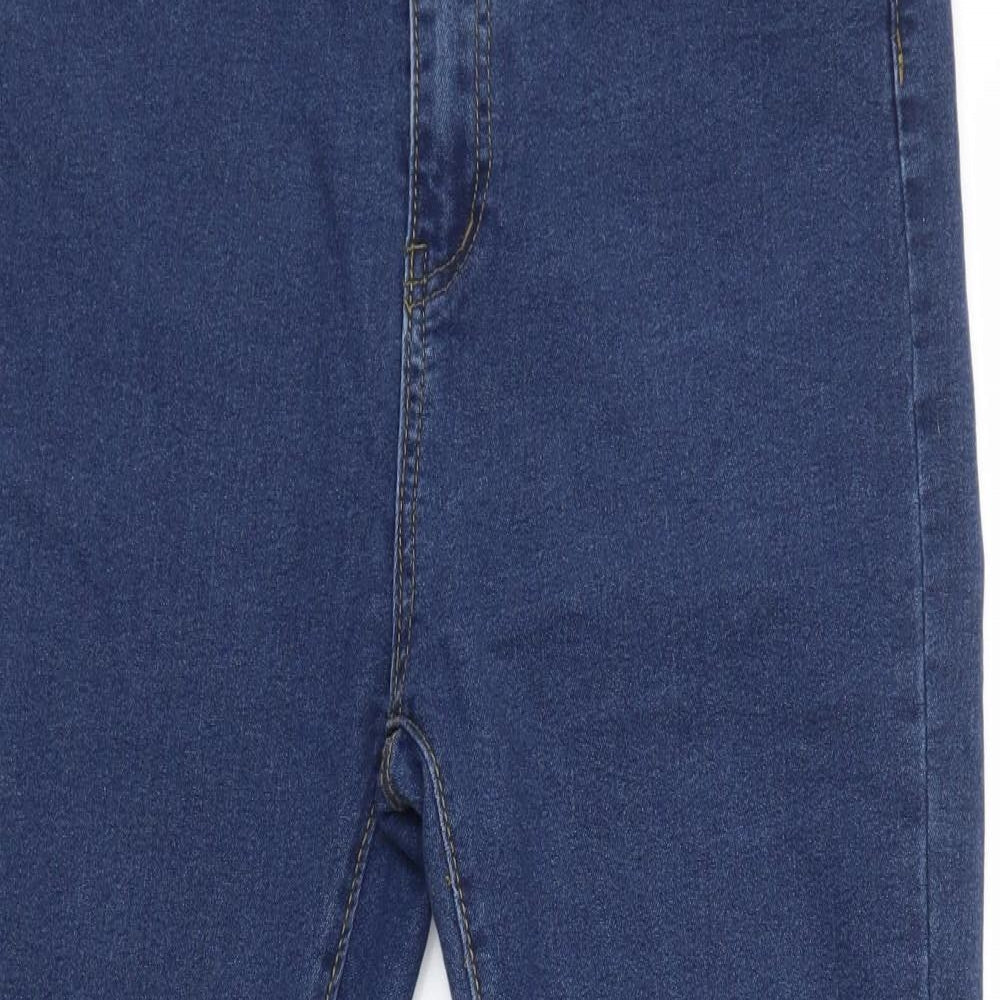 Boohoo Womens Blue   Skinny Jeans Size 14 L26 in