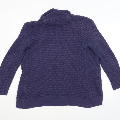 Gap Womens Purple Argyle/Diamond  Cardigan Jumper Size XL