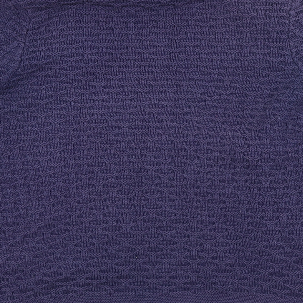 Gap Womens Purple Argyle/Diamond  Cardigan Jumper Size XL