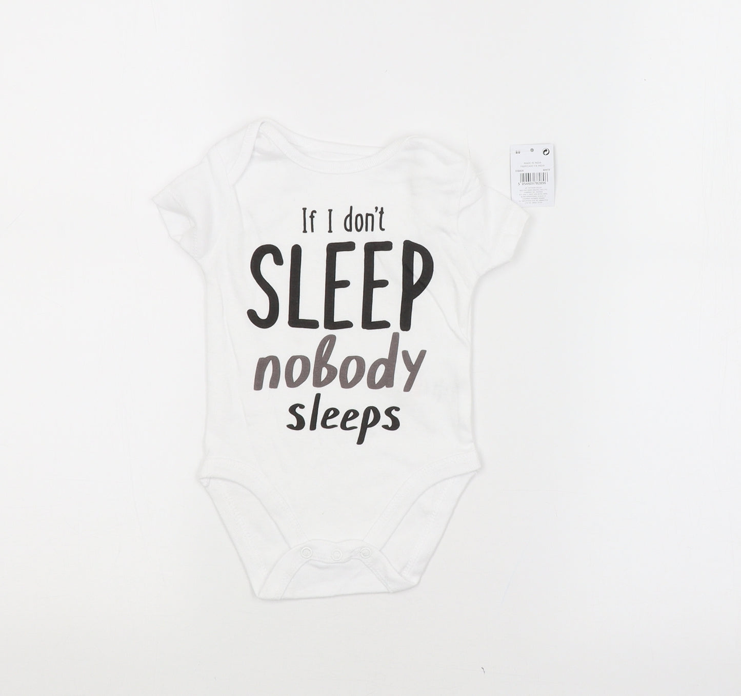 PEP&CO. Baby White   Babygrow One-Piece Size 3-6 Months