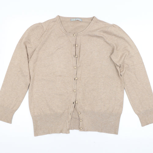 M&S Womens Brown   Cardigan Jumper