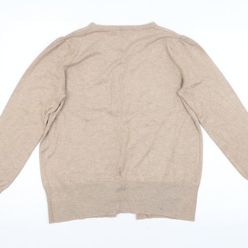M&S Womens Brown   Cardigan Jumper