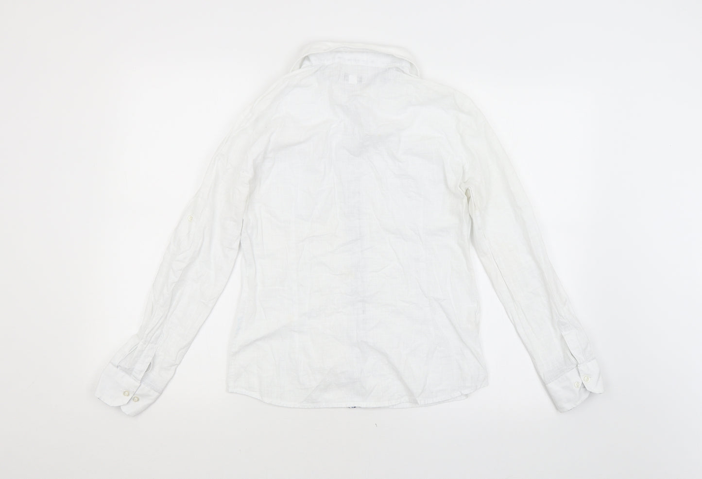 VICKERS Womens White Floral  Basic Button-Up Size XL