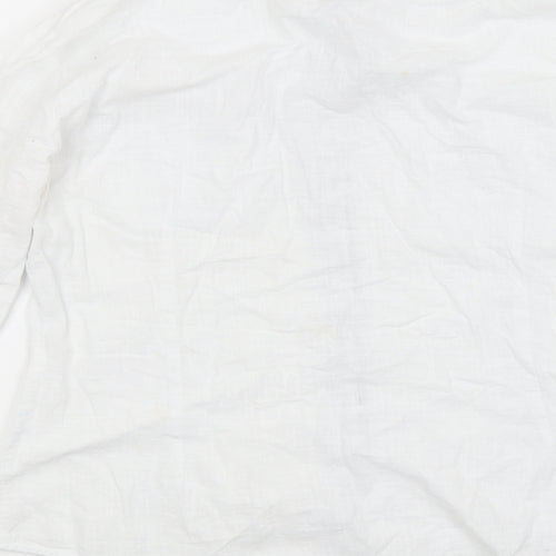 VICKERS Womens White Floral  Basic Button-Up Size XL