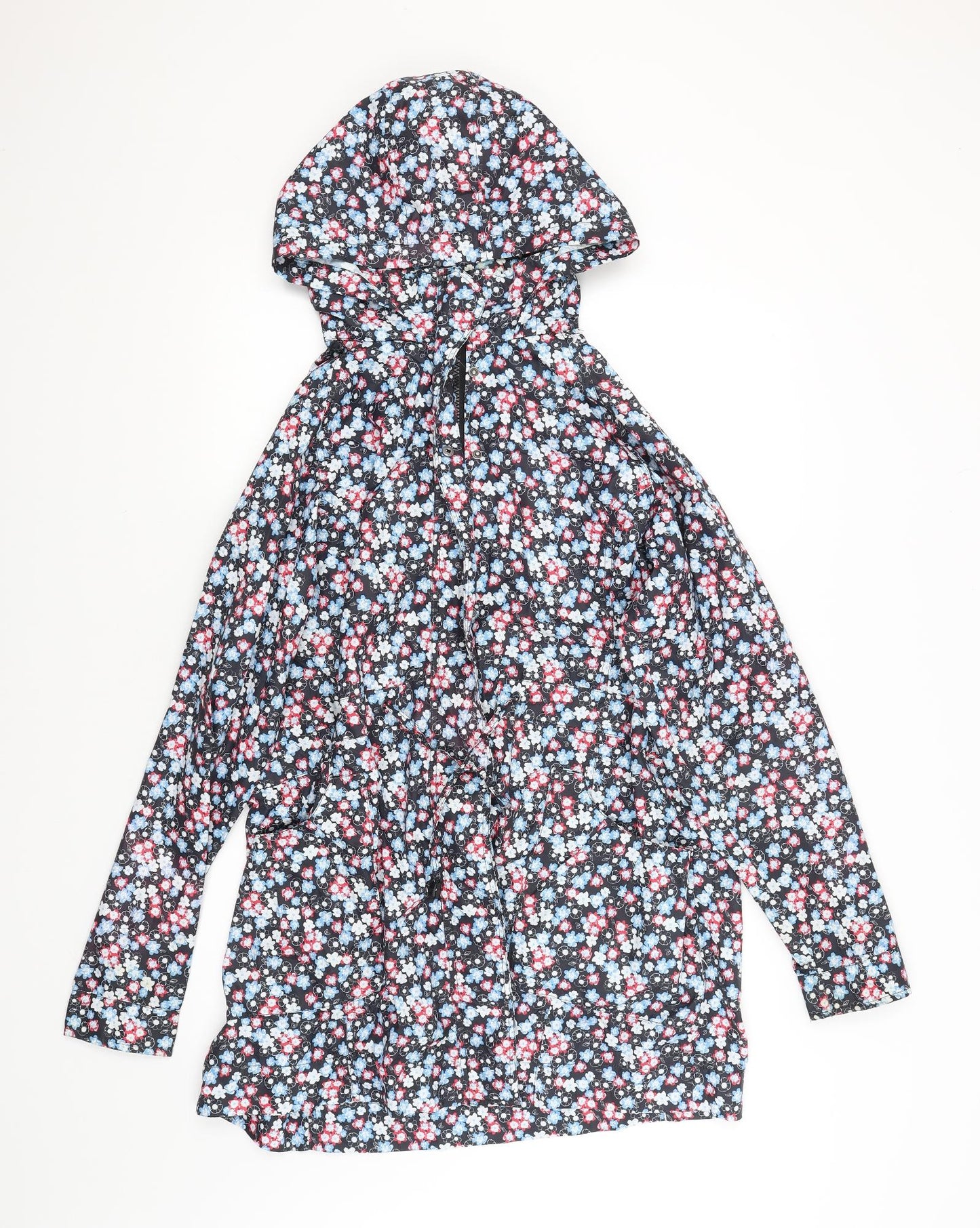 TU Womens Multicoloured Floral  Rain Coat Coat Size 16