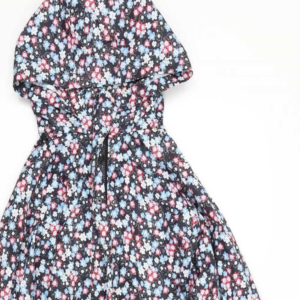 TU Womens Multicoloured Floral  Rain Coat Coat Size 16