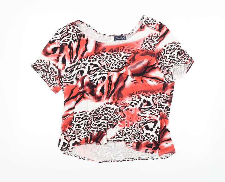 Saloos Womens Multicoloured Animal Print  Basic Blouse Size XL