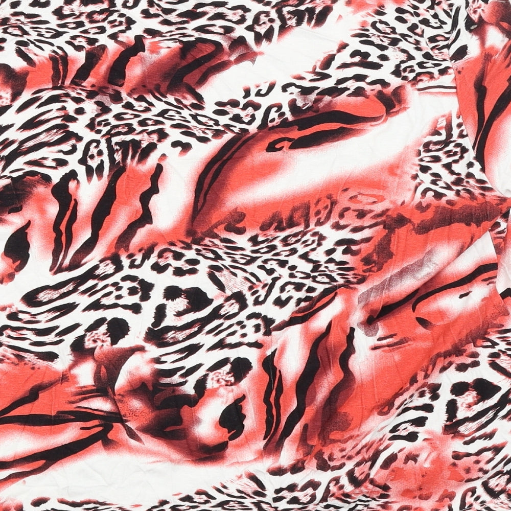 Saloos Womens Multicoloured Animal Print  Basic Blouse Size XL