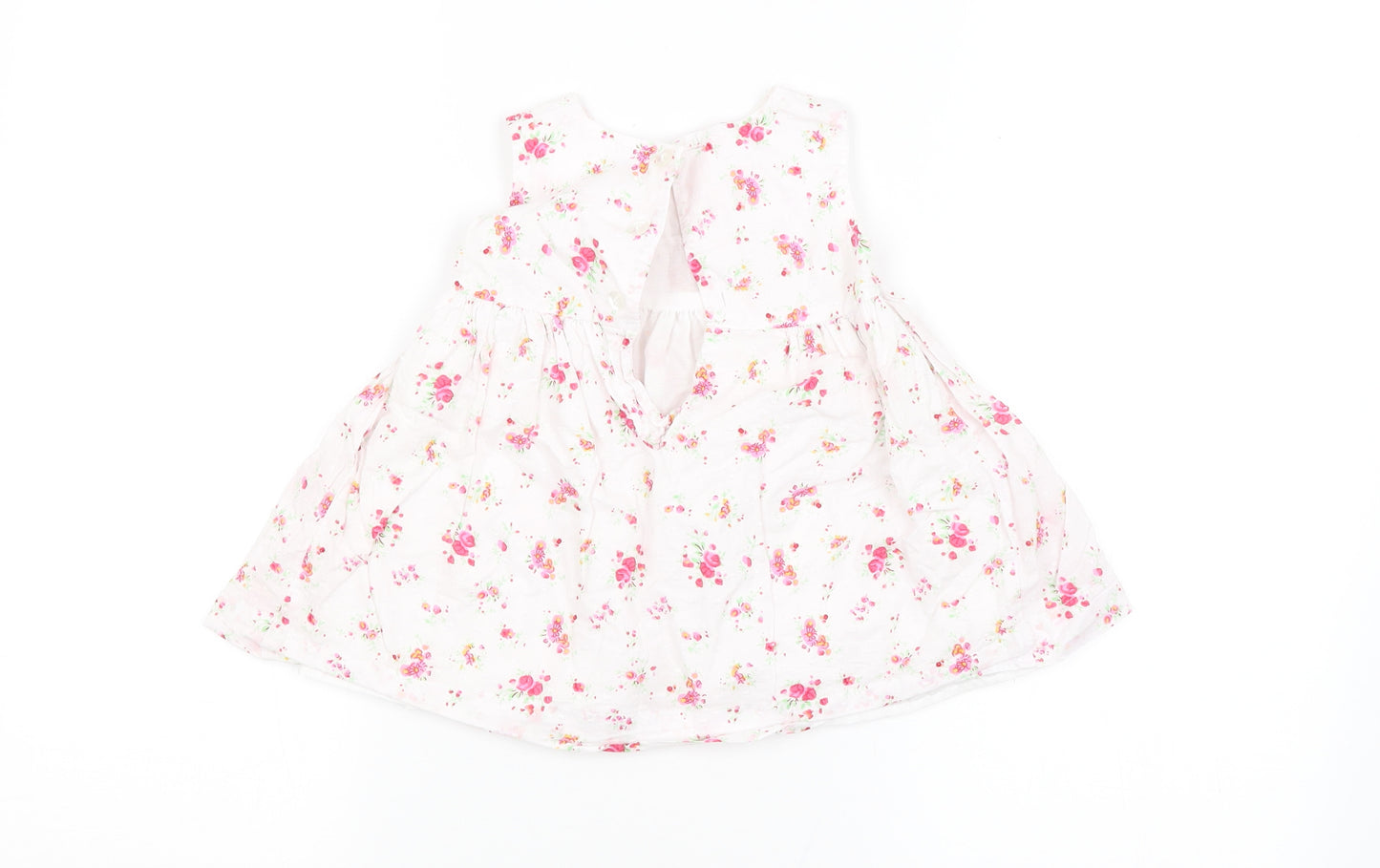 M&CO. Girls White Floral  A-Line  Size 3-6 Months