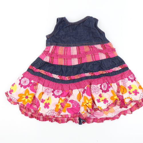 M&S Girls Multicoloured Floral  A-Line  Size 3-6 Months
