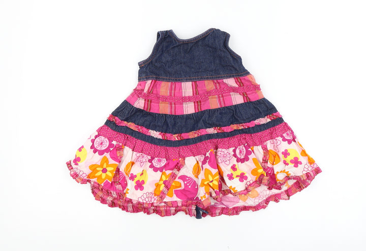 M&S Girls Multicoloured Floral  A-Line  Size 3-6 Months