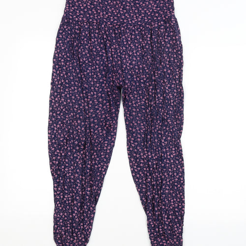 Preworn Womens Purple Floral  Bloomer Trousers Size M L24 in