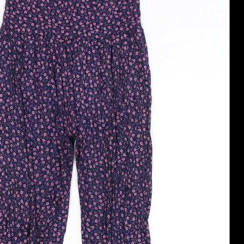 Preworn Womens Purple Floral  Bloomer Trousers Size M L24 in