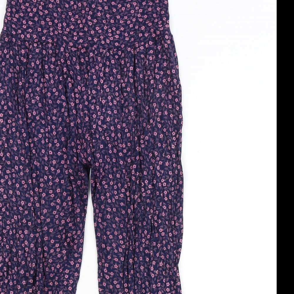 Preworn Womens Purple Floral  Bloomer Trousers Size M L24 in