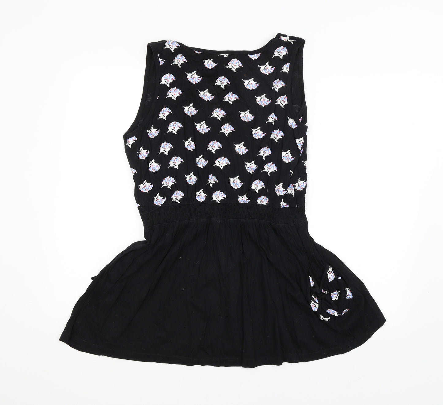 DENIM CO. Womens Black Geometric  A-Line  Size 18