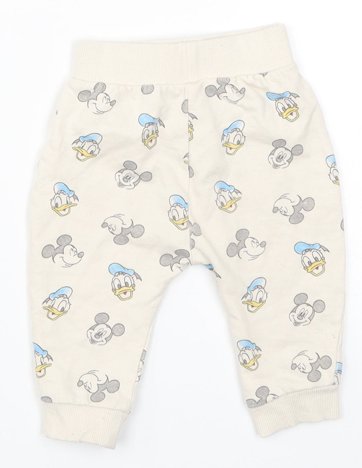 George Baby Beige   Sweatpants Trousers Size 3-6 Months  - Mickey Mouse Donald Duck