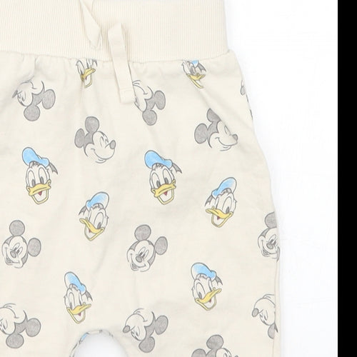 George Baby Beige   Sweatpants Trousers Size 3-6 Months  - Mickey Mouse Donald Duck