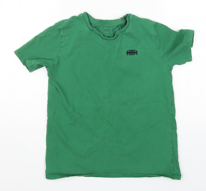 River Island Boys Green Basic T-Shirt Size 9-10 Years
