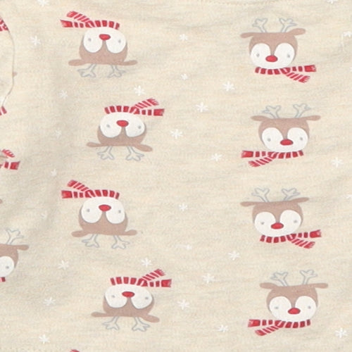 George Baby Beige Solid  Cami Pyjama Top Size 0-3 Months  - Rudolph Christmas