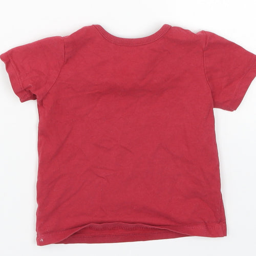 George Baby Red   Basic T-Shirt Size 6-9 Months  - My Crew Mummy and Daddy