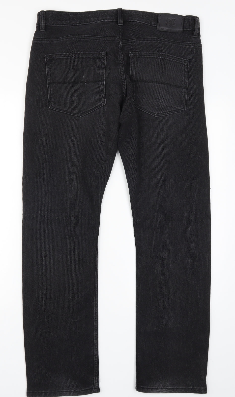 Marks and Spencer Mens Black  Denim Straight Jeans Size 36 L31 in