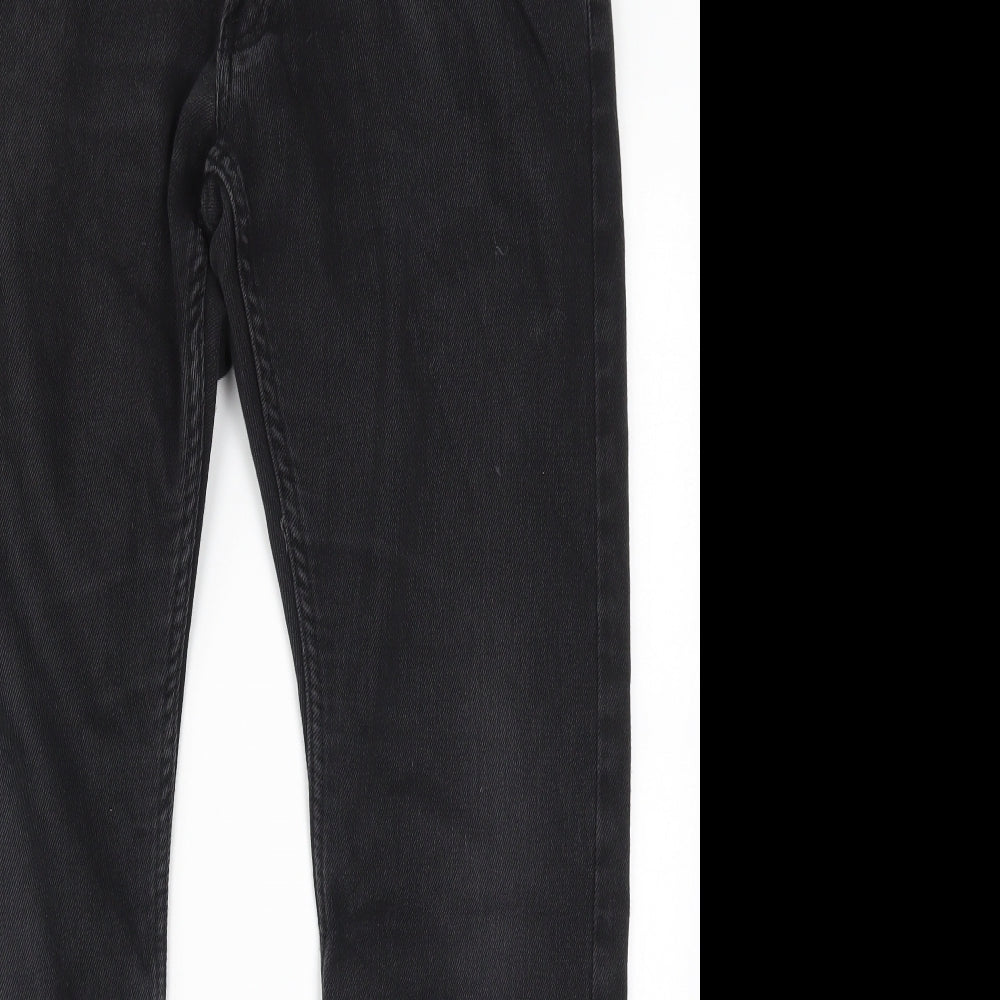 Marks and Spencer Mens Black  Denim Straight Jeans Size 36 L31 in