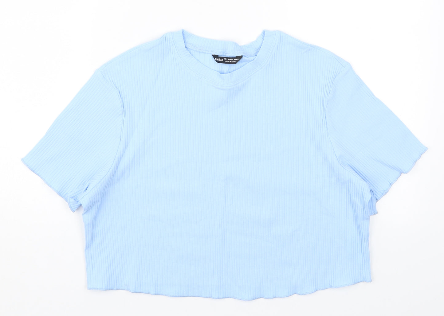 SheIn Womens Blue   Cropped T-Shirt Size 12